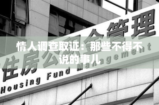龙文情人调查取证：那些不得不说的事儿