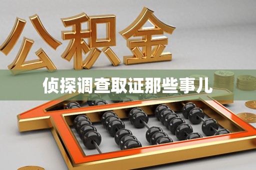 龙文侦探调查取证那些事儿