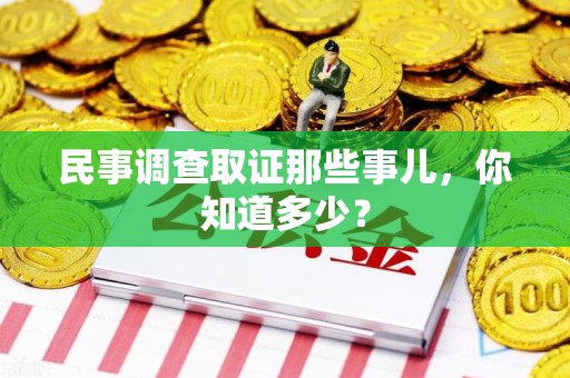 龙文民事调查取证那些事儿，你知道多少？