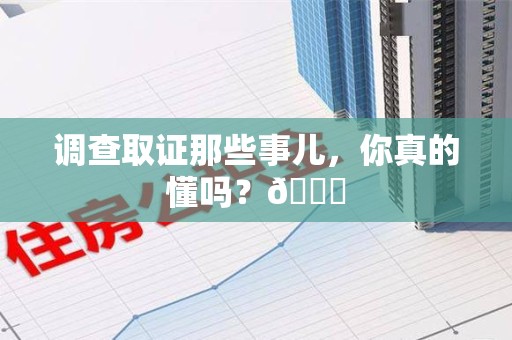 龙文调查取证那些事儿，你真的懂吗？😎
