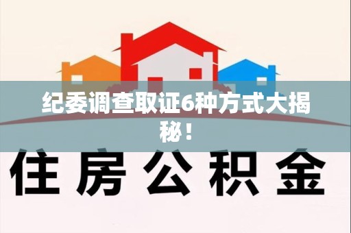 龙文纪委调查取证6种方式大揭秘! 龙文纪委调查取证6种方式大揭秘!