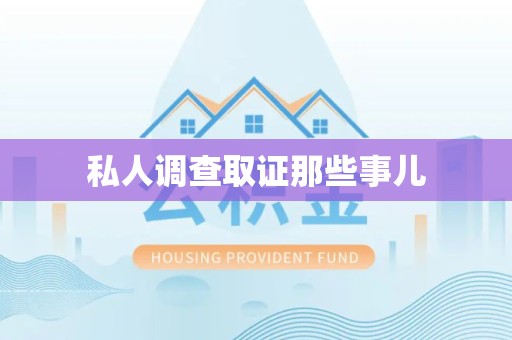 龙文私人调查取证那些事儿