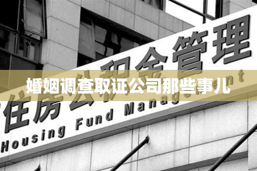 龙文婚姻调查取证公司那些事儿