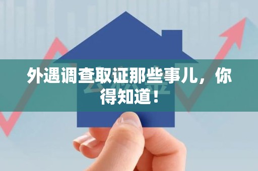 龙文外遇调查取证那些事儿，你得知道！