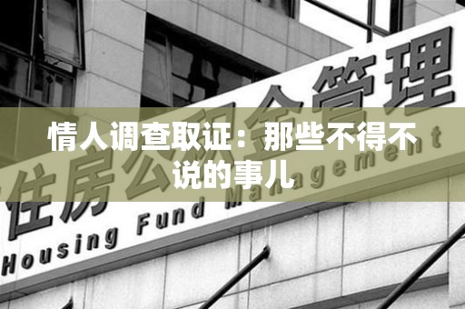 龙文情人调查取证：那些不得不说的事儿