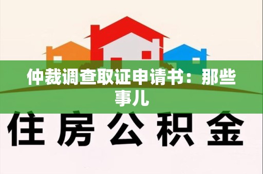 龙文仲裁调查取证申请书：那些事儿
