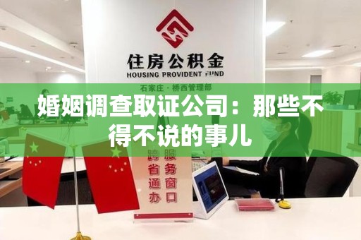龙文婚姻调查取证公司：那些不得不说的事儿