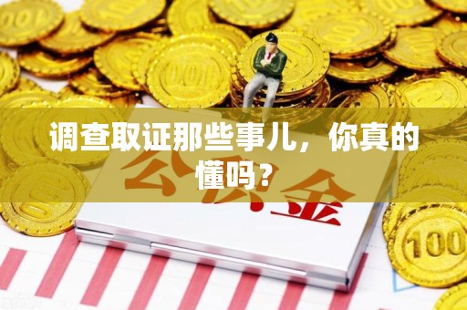 龙文调查取证那些事儿，你真的懂吗？