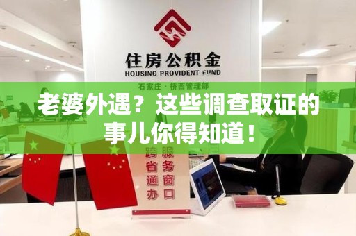 龙文老婆外遇？这些调查取证的事儿你得知道！
