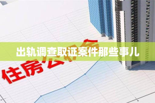龙文出轨调查取证案件那些事儿
