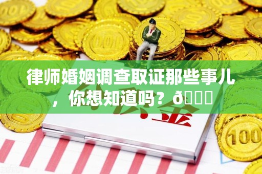 龙文律师婚姻调查取证那些事儿，你想知道吗？😎