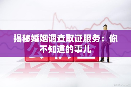 龙文揭秘婚姻调查取证服务：你不知道的事儿