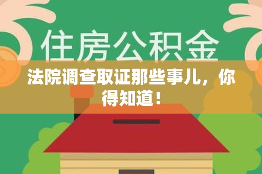 龙文法院调查取证那些事儿，你得知道！
